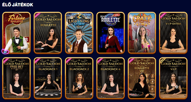 élő kaszinó Spins of Glory