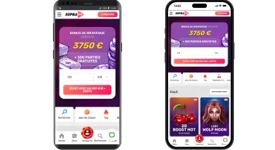 Version mobile du site SupraPlay casino. Page mobile d’accueil de SupraPlay casino.
