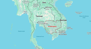 Камбоджа и с кем она граничит