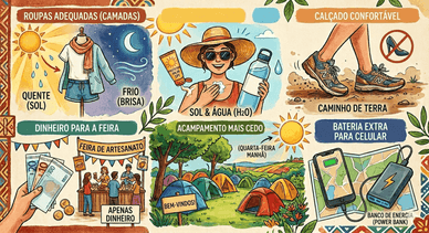 Preparação para o Festival do Crato – roupa confortável e acessórios