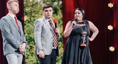 Настя Ткаченко у шоу "Ліга сміху"