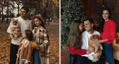 Ольга Корольова, чоловік Андрій Коломієць та донька Анастасія Коломієць