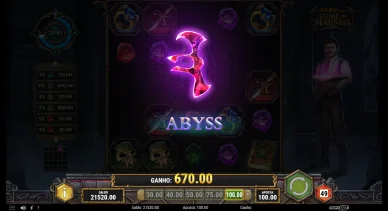 Tome of Madness bonus Abyss en jeu. Tome of Madness effet Abyss du portail.