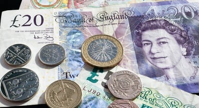 Brittiska pund (illustrativ bild)