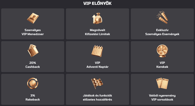 LuckyCapone kaszinó VIP előnyök