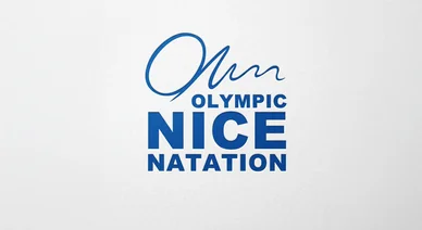 Logo bleu de l’Olympic Nice Natation.