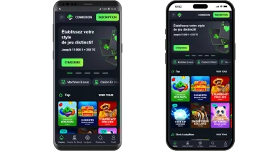 Interface mobile Luckywave.