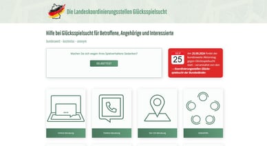 Koordinierungsstellen für Glücksspielsucht