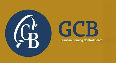 Logo officiel de la Curaçao Gaming Control Board sur fond institutionnel.