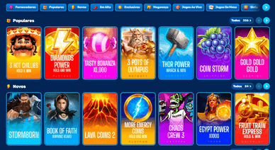 Secção de jogos do Spin-Fin Casino