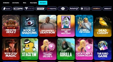 Welche Glücksspiele stehen Schweizer Spielern im Turbowins Casino zur Verfügung?