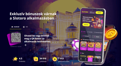 Slotoro kaszinó mobilalkalmazás telepítése