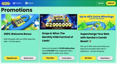 Samba Slots bonus