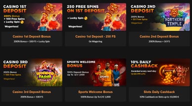 Weitere Boni bei Booming Slots Casino