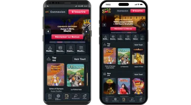 TheSlotz Casino mobile avec jeux et bonus. Version mobile de TheSlotz Casino avec bonus et jeux.