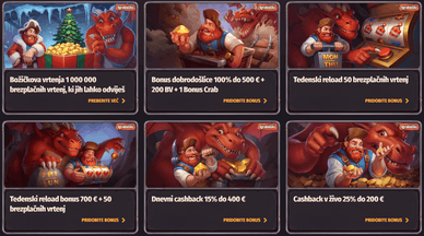 bonusi igralnice Dragonia