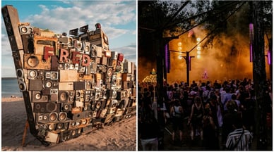 Kunst und Installationen beim Feel Festival