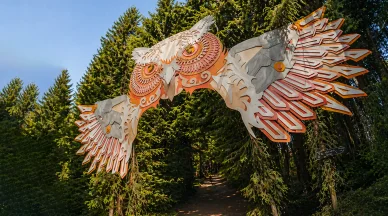 Ozdoba w kształcie sowy na Las Festival