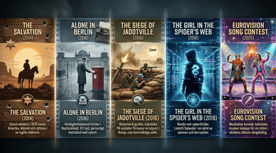 Mikael Persbrandts internationella roller — infografik om skådespelarens viktigaste utländska filmer Infografik om Mikael Persbrandts internationella roller