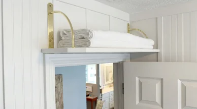 Simple Above-the-Door Bathroom Storage Shelf