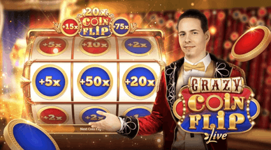 crazy coin flip spletne igralnice z igrami v živo