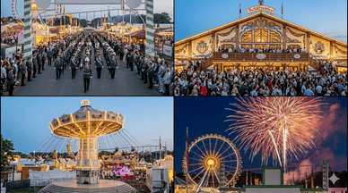 Das lebhafte und beliebte Schützenfest Hannover mit Besuchern