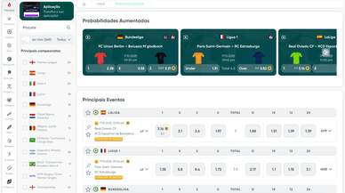 Apostas desportivas no Granawin