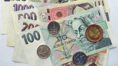 cseh korona bankjegyek