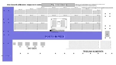 Lucca Summer Festival mappa posti