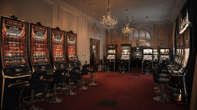 Spielautomaten im Automatenbereich der Spielbank Hamburg