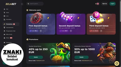 Belabet casino bonukset