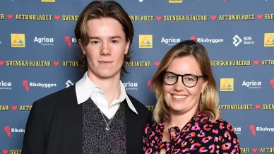 Edvin Ryding med sin mamma Edvin Ryding med sin mamma