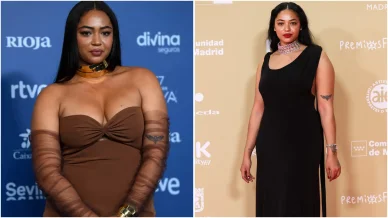 Berta Vázquez durante eventos públicos