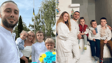 Родина Тараса Тополі та Олени Тополі разом із їхніми трьома дітьми, Роман, Марк та Марія