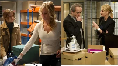 Belén Rueda durante el rodaje de series Series de Belén Rueda