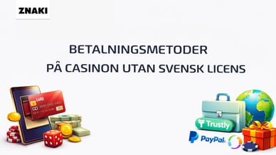 Betalningsmetoder på casinon - bild med text