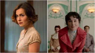 Nadia de Santiago durante el rodaje de series