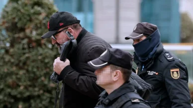 Koldo García Izaguirre saliendo de la Audiencia Nacional