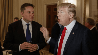 Ілон Маск та кандидат в президенти США Дональд Трамп