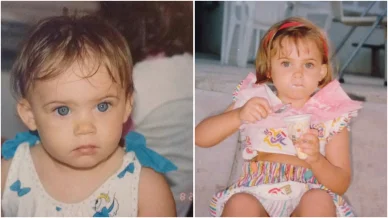 Aura Garrido en su infancia