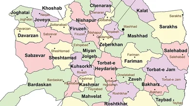 خريطة محافظة خراسان رضوي