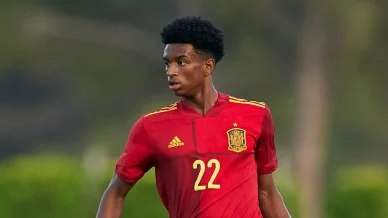 Alejandro Balde en la selección española Alejandro Balde en la selección española