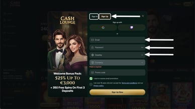irish casino login