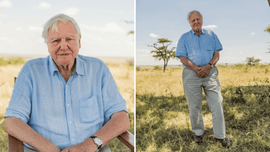 Девід Аттенборо в заповіднику Масаї-Мара, Кенія