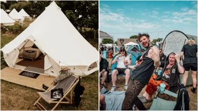 Camping på festivalen
