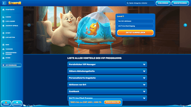 Spinfin Casino Schweiz VIP Programme Lv 1