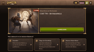 Online Casino Lanista Reload Bonus