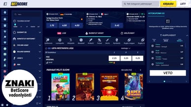Vedonlyönti casino BetScore