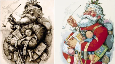 Ilustración de Papá Noel por Thomas Nast