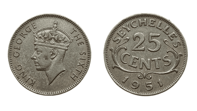 Монета Сейшельських островів номіналом 25 центів